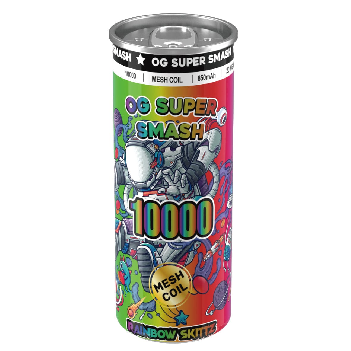 OG Super Smash 10000 Puffs Disposable Vape Pod Box of 10-Rainbow Skittzz-vapeukwholesale