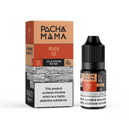 Pacha Mama Nic Salts 10ml - Box of 10-Peach Ice-vapeukwholesale