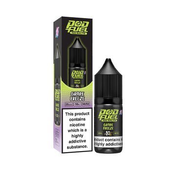 Pod Fuel Nic Salts 10ml E-liquid - Box of 10-Grape Freeze-vapeukwholesale