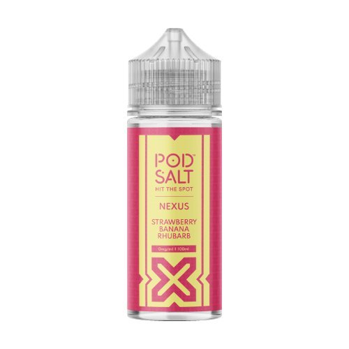 Pod Salt Nexus Shortfill 100ml E - Liquids - Strawberry Banana Rhubarb - vapeukwholesale