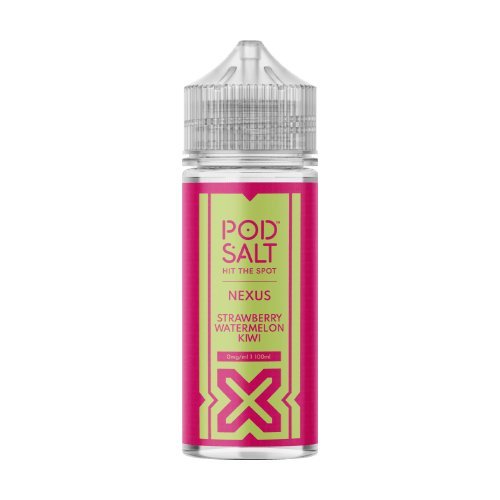 Pod Salt Nexus Shortfill 100ml E - Liquids - Strawberry Watermelon Kiwi - vapeukwholesale