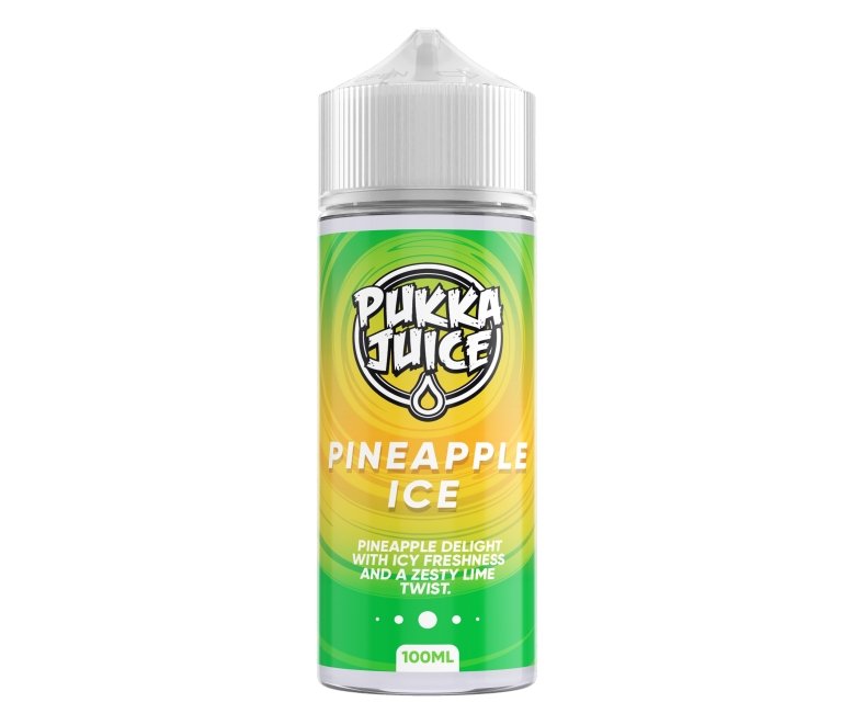 Pukka Juice 100ml Shortfill E-liquids-Pineapple Ice-vapeukwholesale