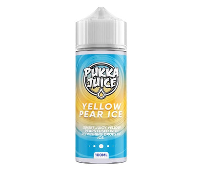 Pukka Juice 100ml Shortfill E-liquids-Yellow Pear Ice-vapeukwholesale