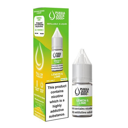 Pukka Juice 5000+ Nic Salts 10ml - Box of 10-Lemon Lime-vapeukwholesale