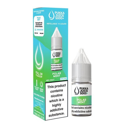 Pukka Juice 5000+ Nic Salts 10ml - Box of 10-Polar Mint-vapeukwholesale