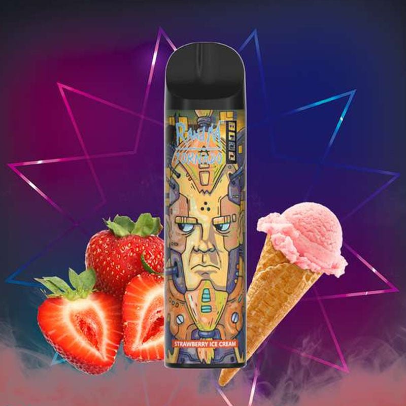 R and M Tornado 8000 Disposable Vape Pod - 20mg (Box of 10)-Strawberry Ice Cream-vapeukwholesale