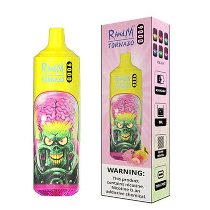 R and M Tornado 9000 Disposable Vape Pod Puff Bar Device-Peach lemonade-vapeukwholesale