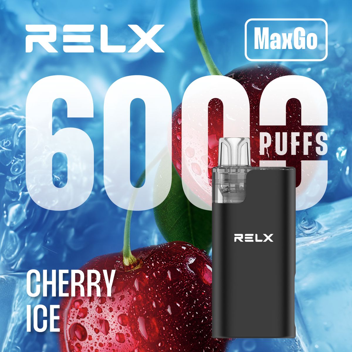 Relx Max Go 6000 Disposable Vape Box of 5 - Cherry Ice - vapeukwholesale