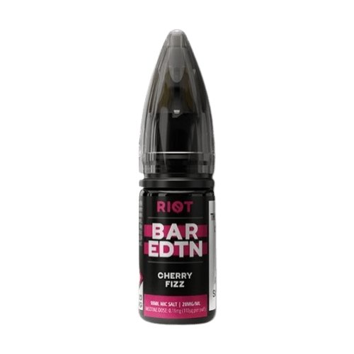 Riot Squad Bar Edition Nic Salt 10ml E-liquids - Box of 10-Cherry Fizzy-vapeukwholesale