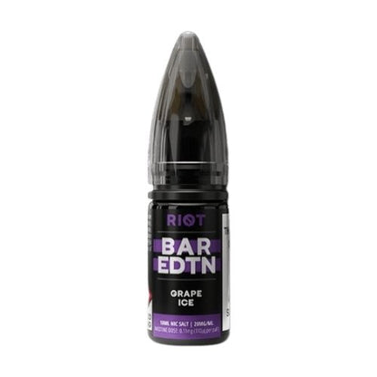 Riot Squad Bar Edition Nic Salt 10ml E-liquids - Box of 10-Grape Ice-vapeukwholesale