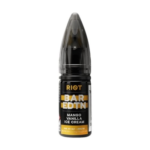 Riot Squad Bar Edition Nic Salt 10ml E-liquids - Box of 10-Mango Vanilla Ice Cream-vapeukwholesale