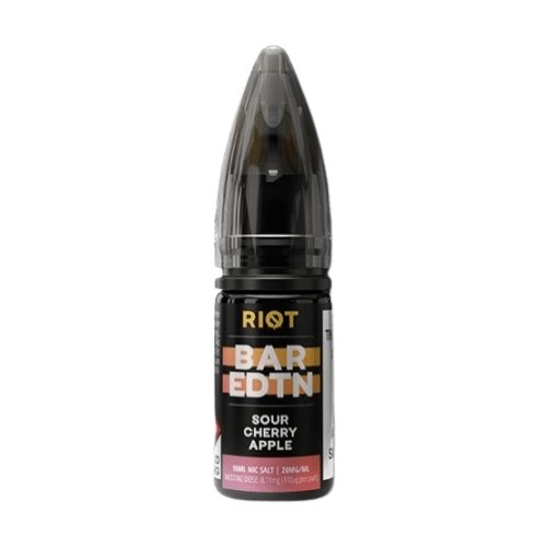 Riot Squad Bar Edition Nic Salt 10ml E-liquids - Box of 10-Sour Cherry Apple-vapeukwholesale