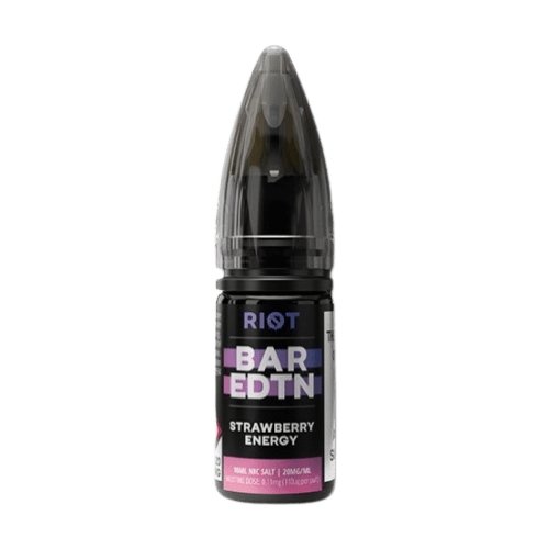 Riot Squad Bar Edition Nic Salt 10ml E-liquids - Box of 10-Strawberry Energy-vapeukwholesale