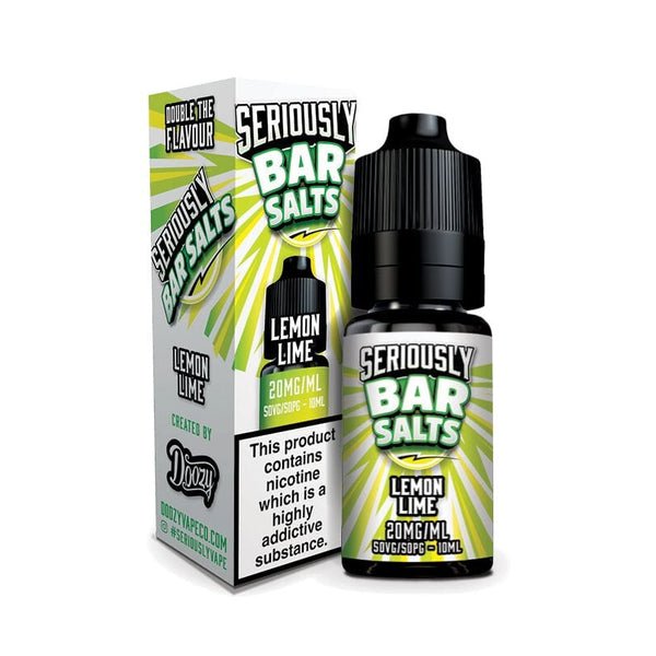 Seriously Bar Salt 10ml E-liquids Nic Salts - Box of 10-Lemon Lime-vapeukwholesale