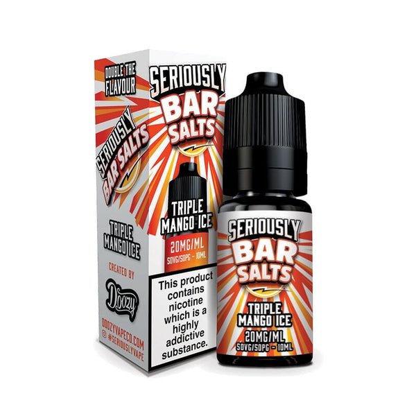 Seriously Bar Salt 10ml E-liquids Nic Salts - Box of 10-Mango Ice-vapeukwholesale