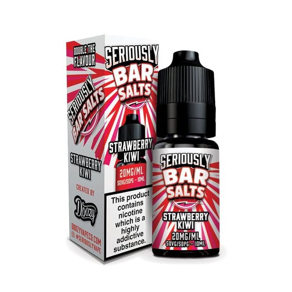 Seriously Bar Salt 10ml E-liquids Nic Salts - Box of 10-Strawberry Kiwi-vapeukwholesale