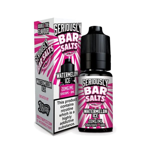 Seriously Bar Salt 10ml E-liquids Nic Salts - Box of 10-Watermelon Ice-vapeukwholesale