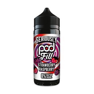 Seriously Pod Fill 100ml E-liquids-Strawberry Raspberry-vapeukwholesale