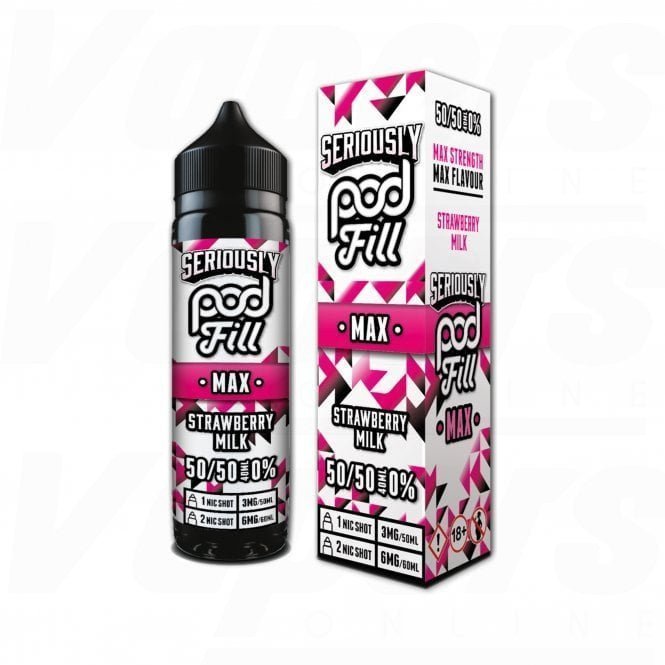 Seriously Pod Fill Max 50ml E - Liquid - Strawberry Milk - vapeukwholesale