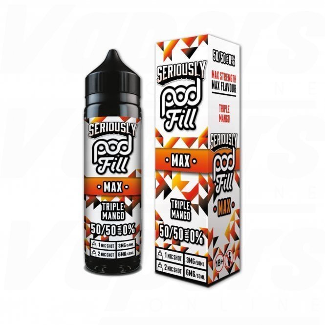 Seriously Pod Fill Max 50ml E - Liquid - Triple Mango - vapeukwholesale