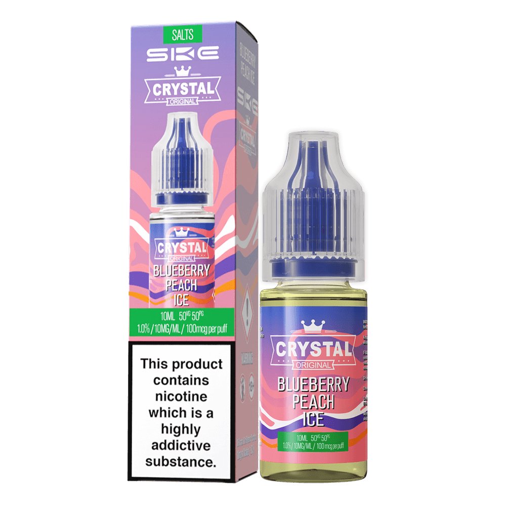 Ske Crystal Original Salts 10ml Nic Salts - Box of 10-Blueberry Peach Ice *New*-vapeukwholesale