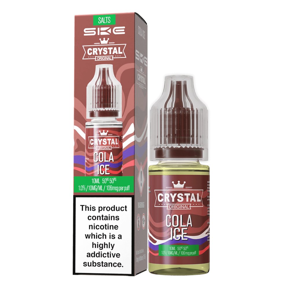 Ske Crystal Original Salts 10ml Nic Salts - Box of 10-Cola Ice *New*-vapeukwholesale