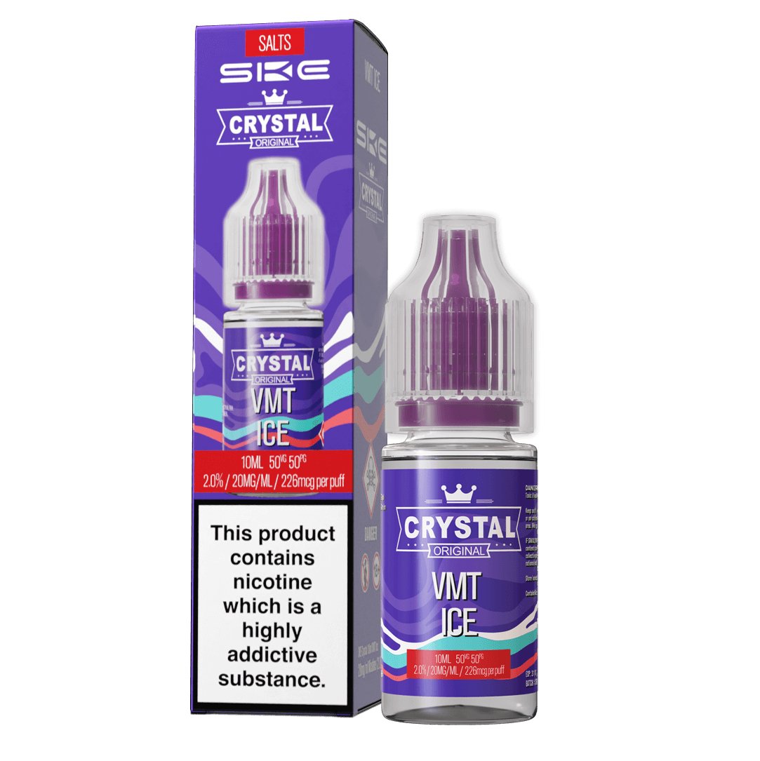 Ske Crystal Original Salts 10ml Nic Salts - Box of 10-VMT Ice *New*-vapeukwholesale