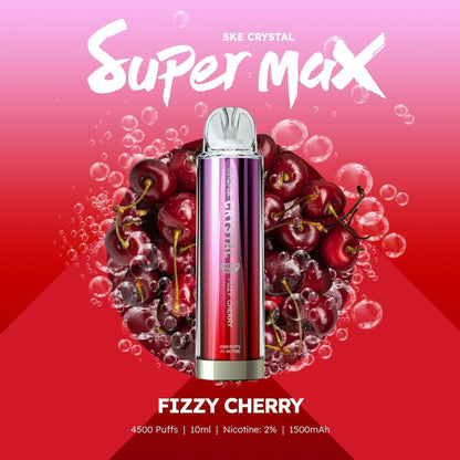 Ske Crystal Original Super Max 4500 Disposable Vape Puff Pod Box Of 10-Fizzy Cherry-vapeukwholesale