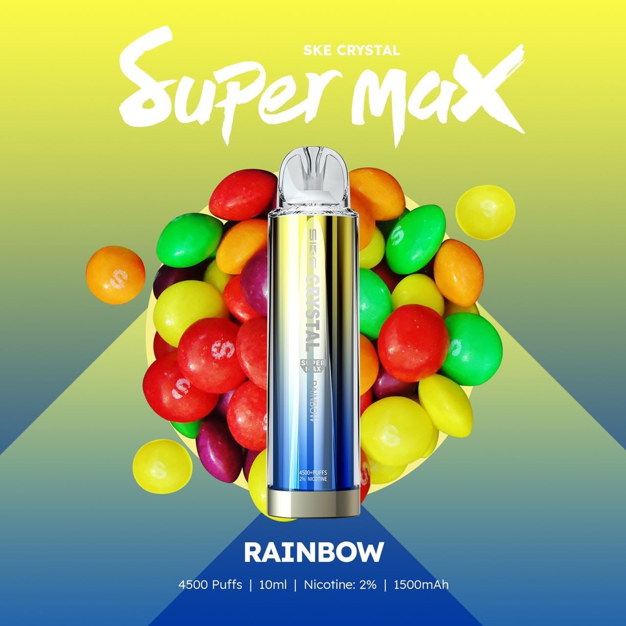 Ske Crystal Original Super Max 4500 Disposable Vape Puff Pod Box Of 10-Rainbow-vapeukwholesale