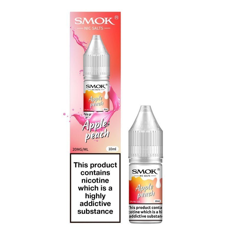 Smok Nic Salts 10ml E-liquids - Box of 10-Apple Peach-vapeukwholesale