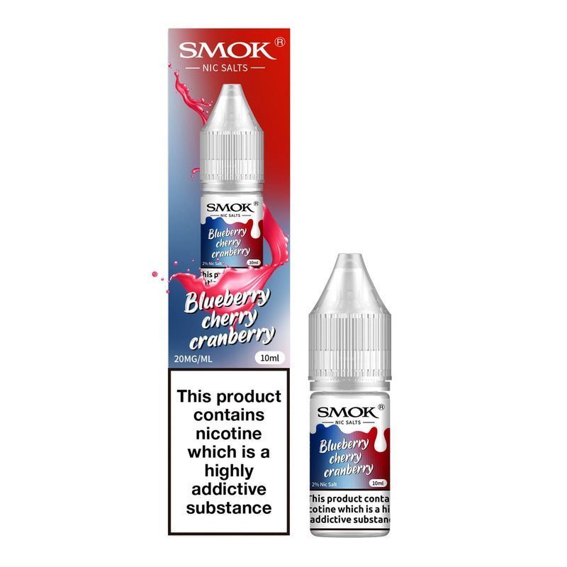 Smok Nic Salts 10ml E-liquids - Box of 10-Blueberry Cherry Cranberry-vapeukwholesale