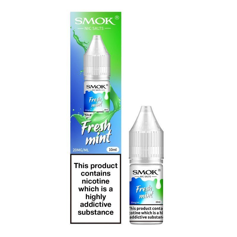 Smok Nic Salts 10ml E-liquids - Box of 10-Fresh Mint-vapeukwholesale