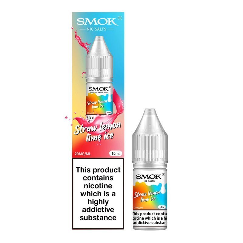 Smok Nic Salts 10ml E-liquids - Box of 10-Straw Lemon Lime Ice-vapeukwholesale