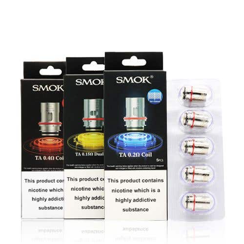 Smok TA Replacement Coils - Pack of 5 - 0.2ohm Single 2 - in - 1 Mesh - vapeukwholesale