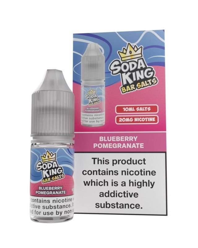 Soda King Nic Salt 10ml - Box of 10-Blueberry Pomegranate-vapeukwholesale