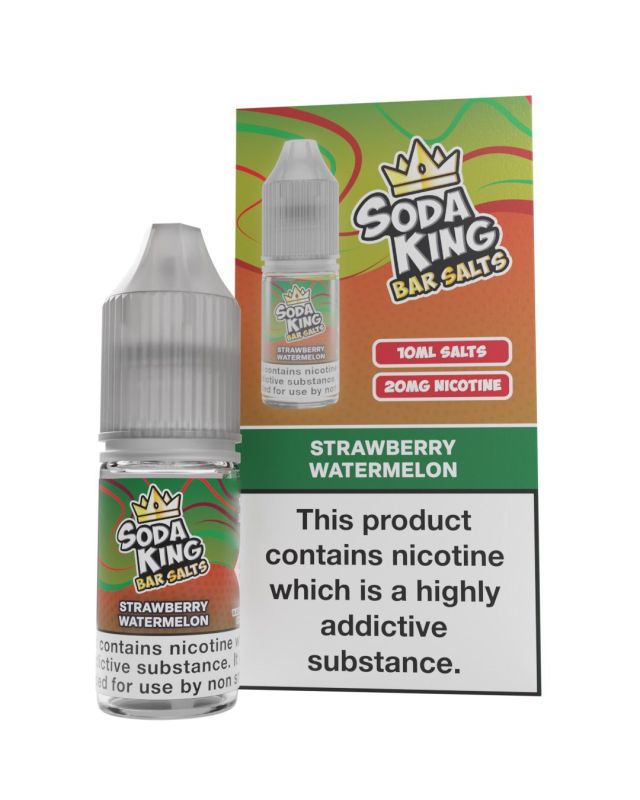 Soda King Nic Salt 10ml - Box of 10-Strawberry Watermelon-vapeukwholesale