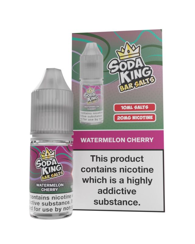 Soda King Nic Salt 10ml - Box of 10-Watermelon Cherry-vapeukwholesale