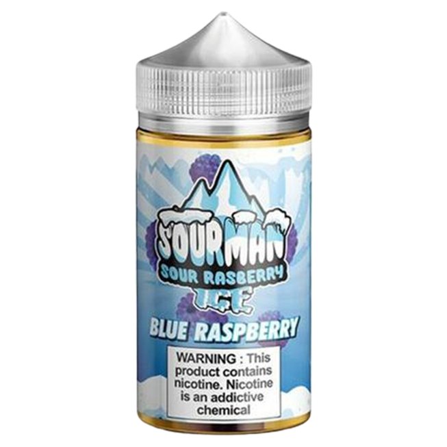 Sour Man Ice 200ml Shortfill-Blue Rasberry Ice-vapeukwholesale