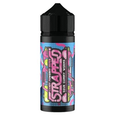 Strapped 100ML Shortfill-Sour Gummy Worms-vapeukwholesale