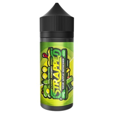 Strapped 100ML Shortfill-Sour Apple Refresher-vapeukwholesale