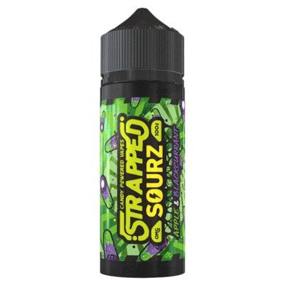 Strapped Sourz 100ML Shortfill-Apple & Blackcurrant-vapeukwholesale