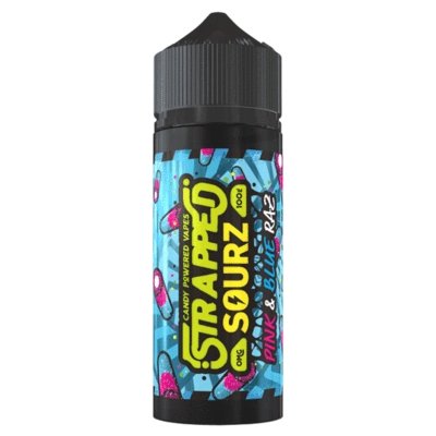 Strapped Sourz 100ML Shortfill-Pink & Blue Raz-vapeukwholesale