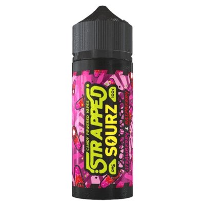 Strapped Sourz 100ML Shortfill-Strawberry & Raspberry-vapeukwholesale