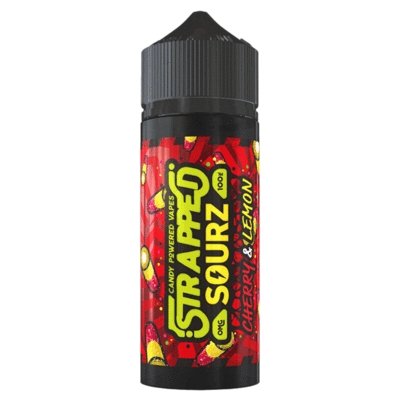 Strapped Sourz 100ML Shortfill-Cherry & Lemon-vapeukwholesale