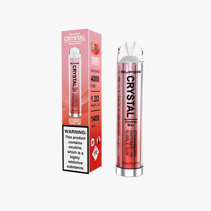 Super Crystal Xtreme Max 4000 Disposable Vape Pod Box of 10-Strawberry Watermelon Bubblegum-vapeukwholesale