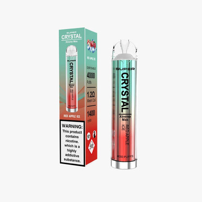 Super Crystal Xtreme Max 4000 Disposable Vape Pod Puff Device-Red Apple Ice-vapeukwholesale