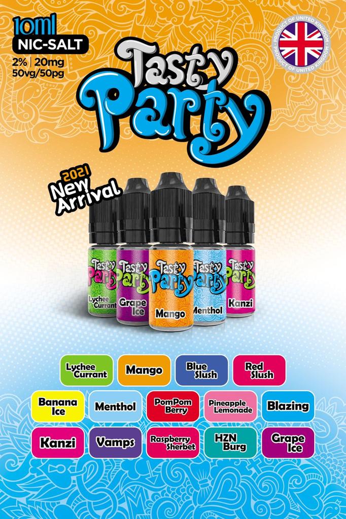 Tasty Party 10ml Nic Salt - Box of 10