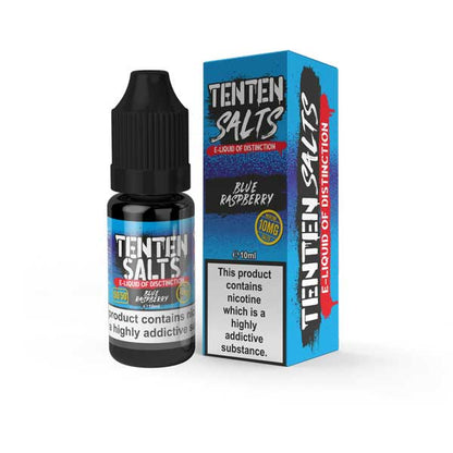 Ten Ten Nic Salts 10ml E-liquids - Box of 10-Blue Raspberry-vapeukwholesale