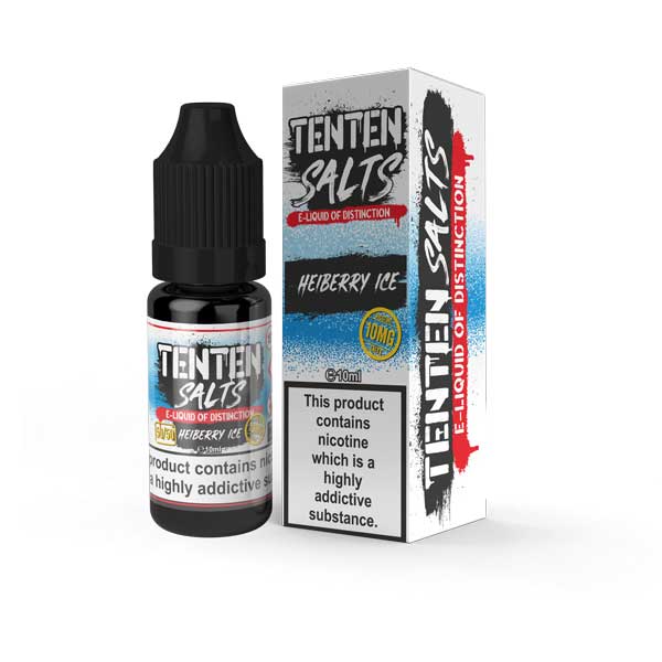 Ten Ten Nic Salts 10ml E-liquids - Box of 10-Heiberry Ice-vapeukwholesale