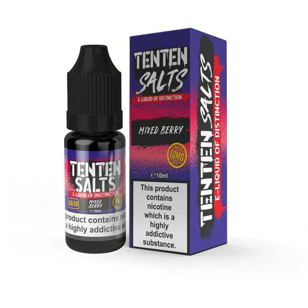 Ten Ten Nic Salts 10ml E-liquids - Box of 10-Mixed Berries-vapeukwholesale